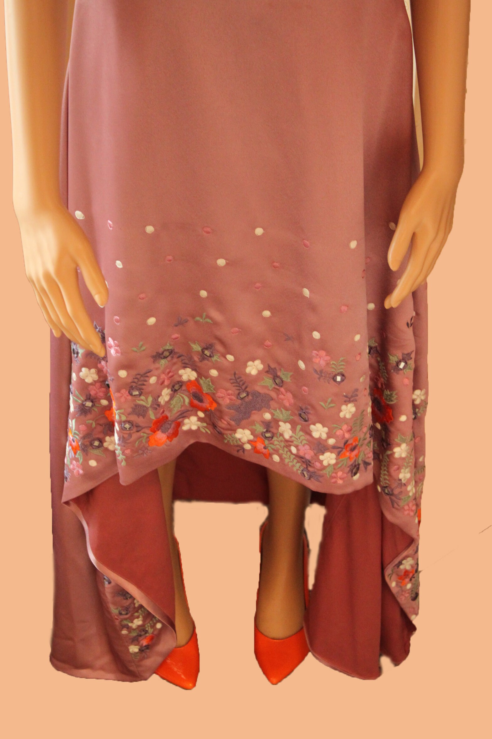 asymmetric midaxi dress in dusty pink Cindy Tulle Corset Midaxi Dress in Dusty Rose main image 1