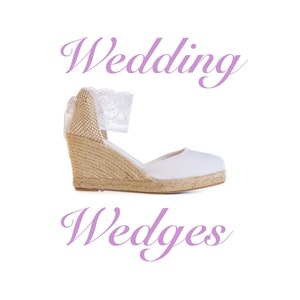 BEVERLY Closed Toe Lace White Lace Wedge Espadrille Boho style Wedding, comfortable wedding shoes, bohemian bride, beige wedges, ecru