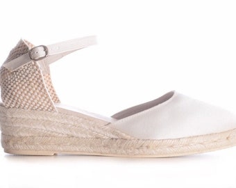 PARIS Bridal Wedge Espadrilles Chaussures de mariage Bridal, mariée confortable, boho, chaussures de mariée plates, mariage dansant, mariage confortable