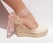 BOHOIBIZA Ivory Dusty Pink Lace Up Espadrille, dance shoes, ballerina shoes, boho shoes, bridal shoes, romantic shoes 