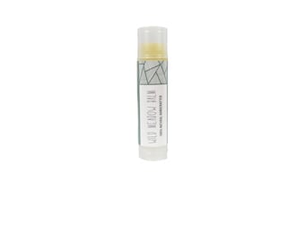 Wild Meadow Balm. Lip Balm. Conditioning. Moisturizing. Cure chapped lips. Cedarwood, Clarysage, Basil. Beeswax, Jojoba, Mowrah butter