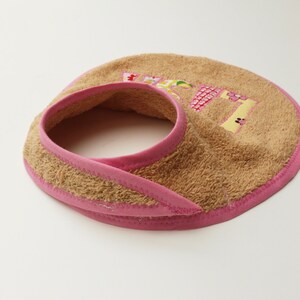 from 22,00 Euro: Baby terry cloth bib with name, personalized letters sand beige image 2