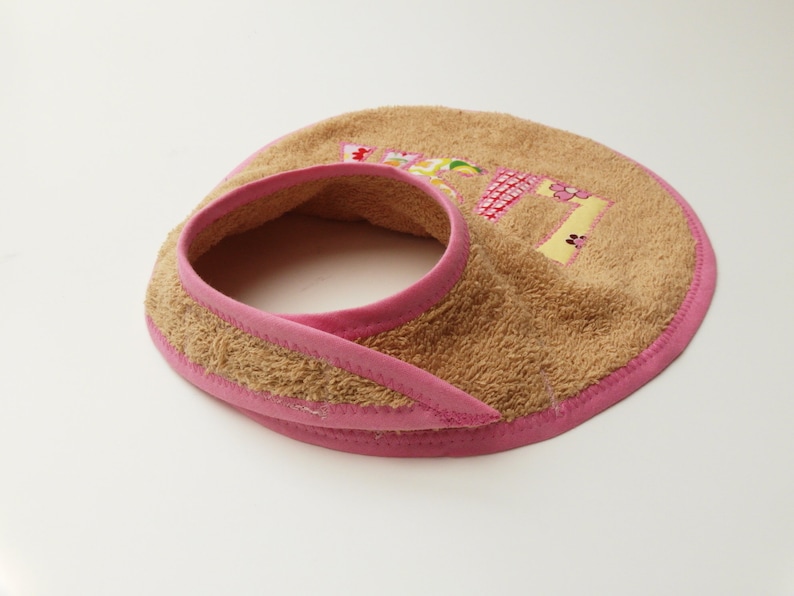 from 22,00 Euro: Baby terry cloth bib with name, personalized letters sand beige image 2