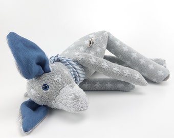 Donkey, terry cloth grey-white, terry animal