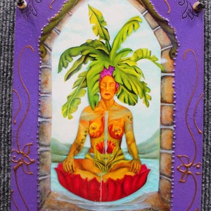 feminine spiritual art, meditation yoga room art,spiritual art,lotus pond art, zen art, healing art, divine feminine art, Bohemian goddess