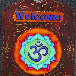OM symbol, Yoga art, Om plaque, meditation art, Hindu decor, zen  wall hanging, Om wall hanging,yoga art,High vibrational art