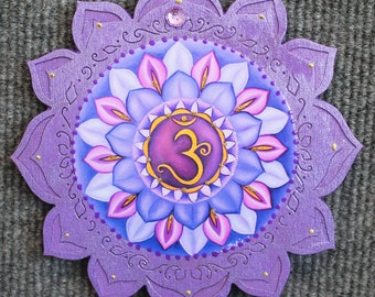 Crown chakra, Chakra Wall Hanging,7th chakra, Sahasrara, new age art, meditation wall hanging, zen art, meditation art, yoga room art,