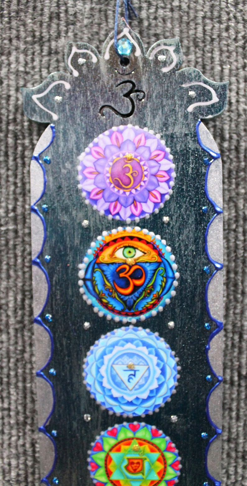 Chakra Wall Hanging meditation artzen plaque yoga art Etsy
