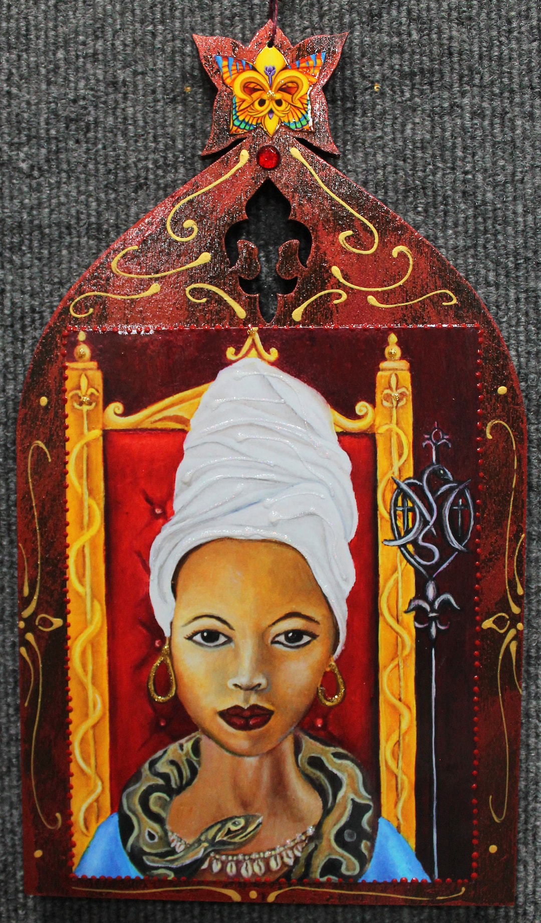 Marie Laveau Art: New Orleans Voodoo Priestess Power Card Plaque - Etsy