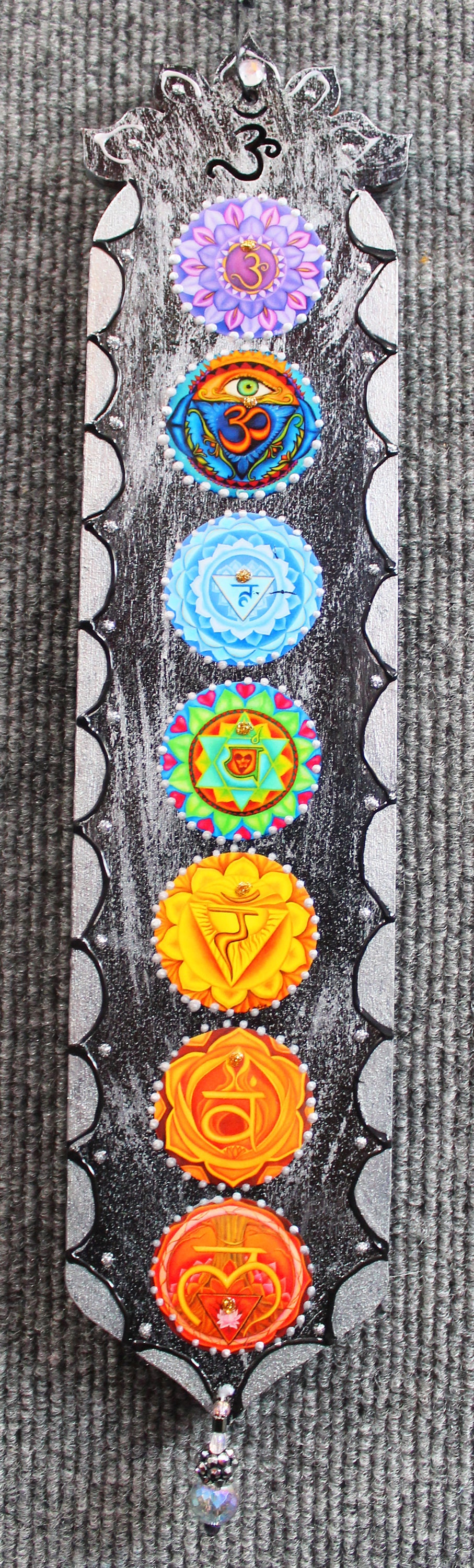 Chakra Wall Hanging meditation artzen plaque yoga art Etsy