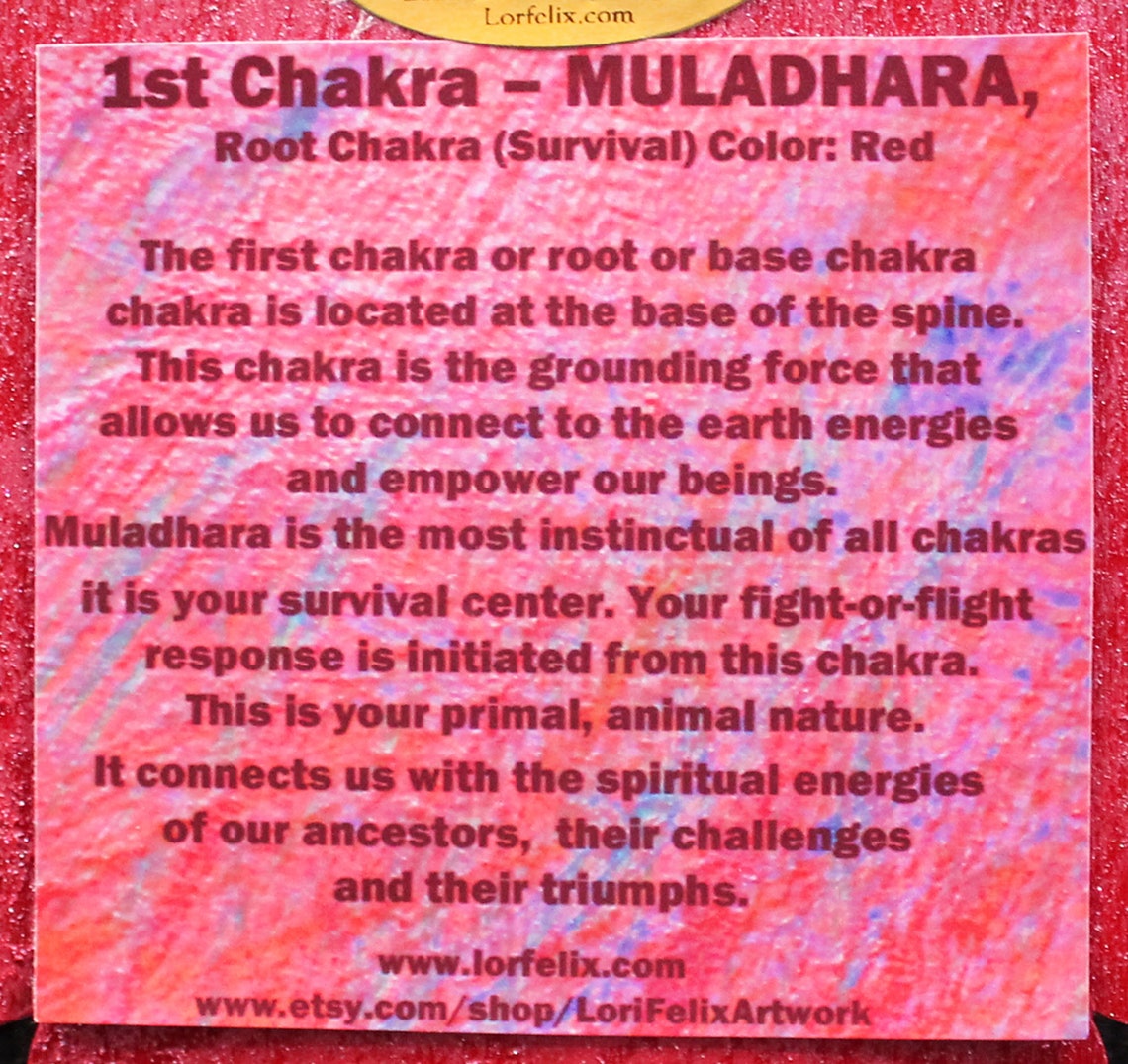 Root Chakra wall hanging First Chakra yoga room art Healing Etsy