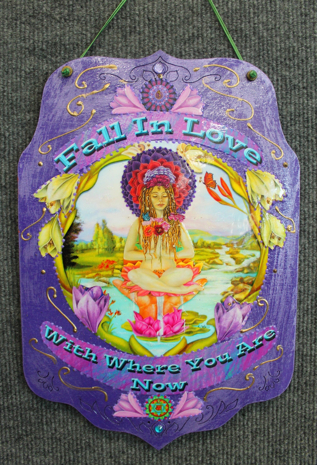 Healing Art, Metaphysical Art, Spiritual Wall Hanging, Yoga Wall Art