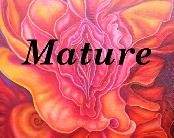 Sensual flower canvas art, vulva art, feminine flower, spiritual feminine art, sacred yoni art, yoni art, divine feminine art, vagina art