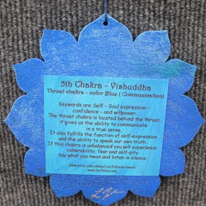 Throat Chakra Art: Blue Lotus Mandala, Reiki Healing Art bild 4