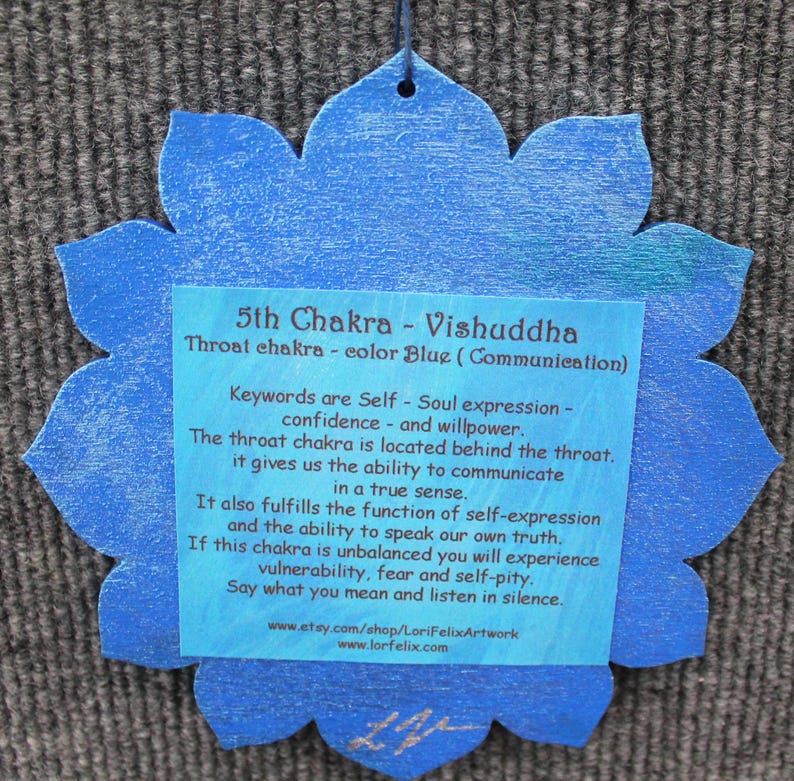 Throat Chakra Art: Blue Lotus Mandala, Reiki Healing Art bild 4