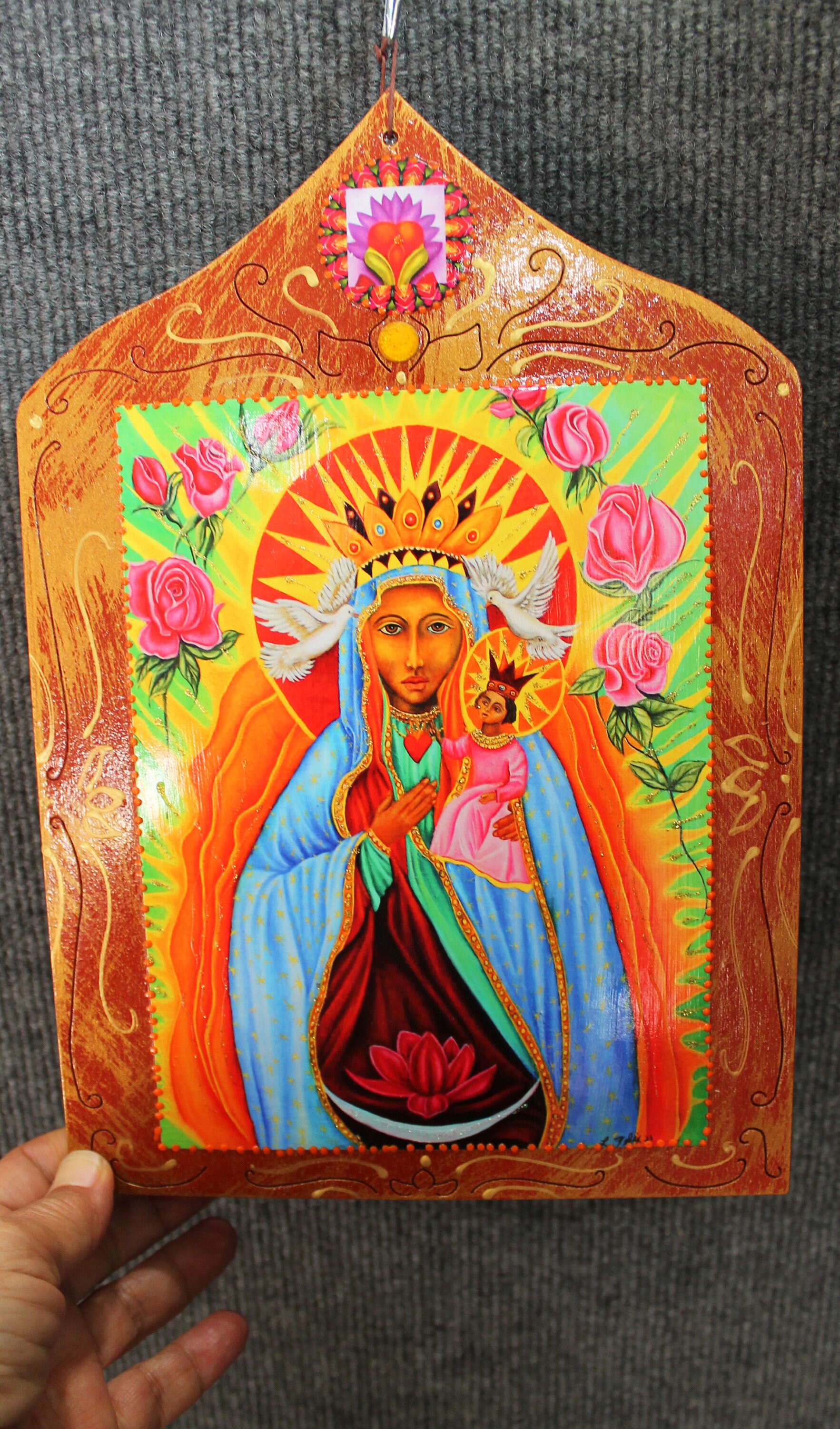 Black Madonna Icon: Our Lady of Czestochowa Wood Plaque - Etsy