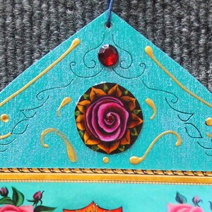 Our Lady of Guadalupe Art: Hand-Painted Religious Icon Plaque, Guadalupe print image 4