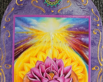 Lotus Flower Healing Art Print: Zen Meditation Room Decor