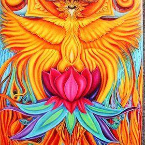 Phoenix Rising canvas print, phoenix art, phoenix wall art, phoenix bird, phoenix painting, phoenix healing art, phoenix wall décor