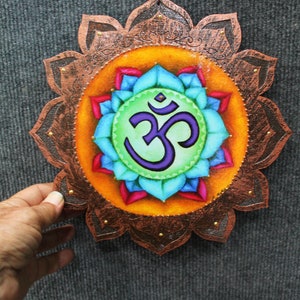 Yoga room art, Om symbol, Healing art, metaphysical art,spiritual art,meditation art,mandala wall art,inspirational art,energy art, zen art image 2