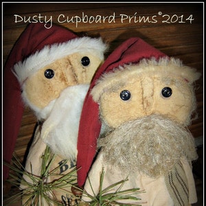 Old St Nick Prim Christmas Santa Claus sewing  e-pattern