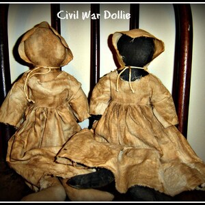 Civil War Dollie~ 14&quot; Prim Doll sewing epattern everyday doll