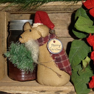 Santa Mouse Primitive E-pattern ~ Santa Claus ~Christmas