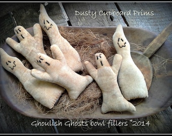 Ghoulish Ghosts Halloween Fall Bowl Fillers E pattern