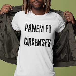 T-shirt Panem et Circenses : t-shirt à imprimé phrase latine