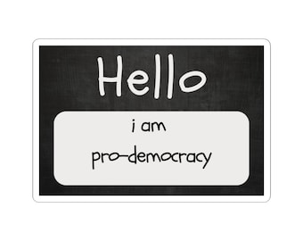 Pro-Democracy Vinyl Aufkleber: Aktivist Laptop Aufkleber