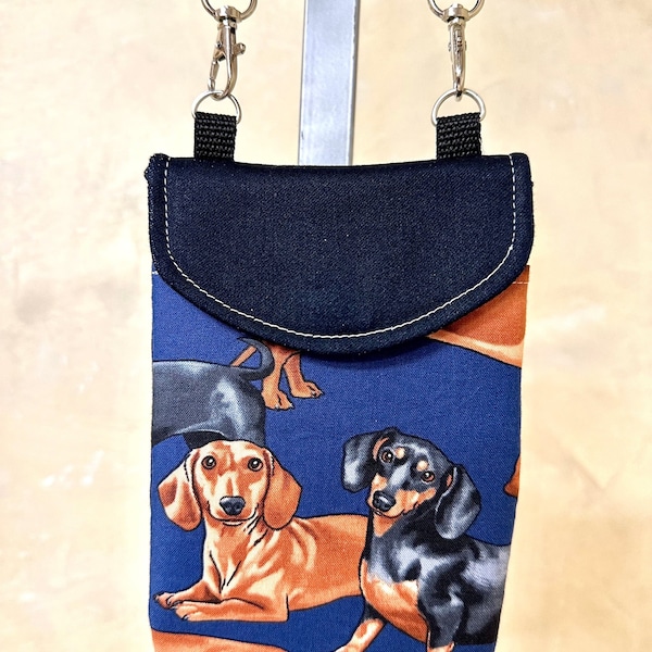 Dachshund Adjustable Crossbody Phone Purse