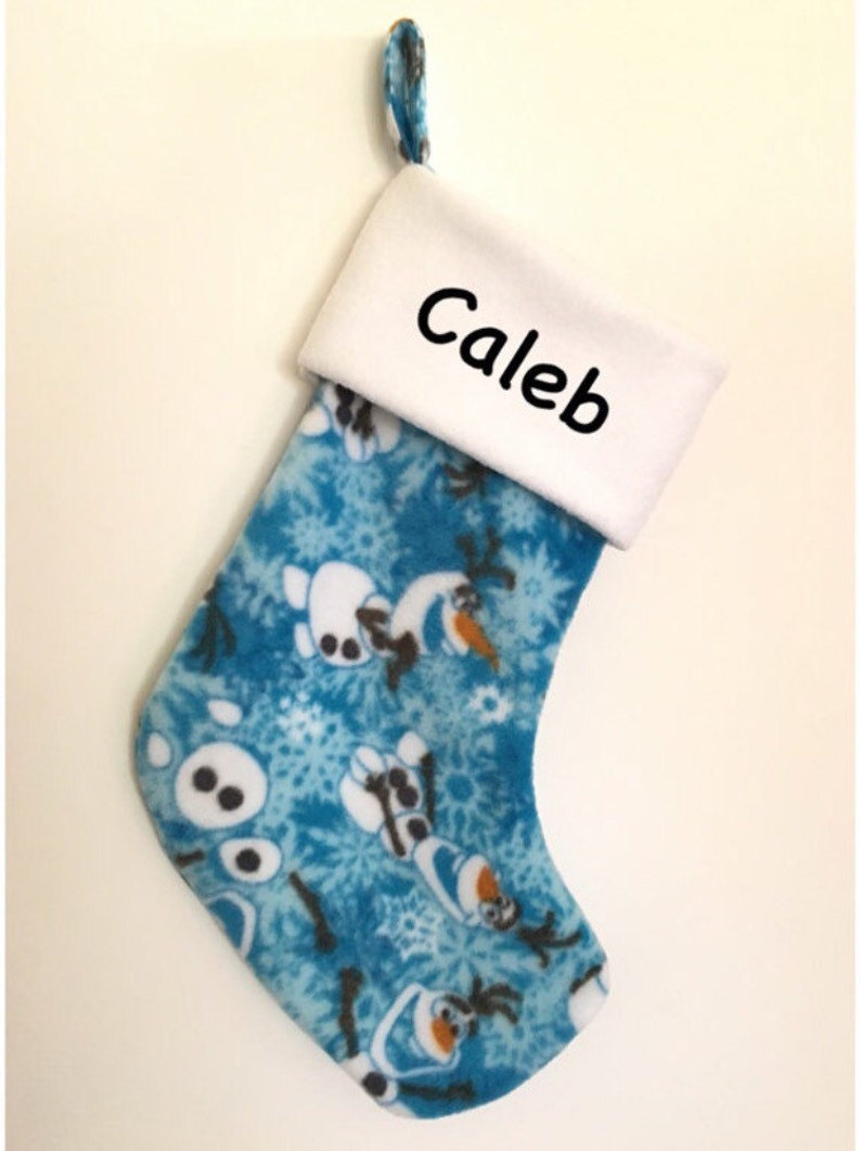 Personalize this Frozen-Olaf Fleece Stocking