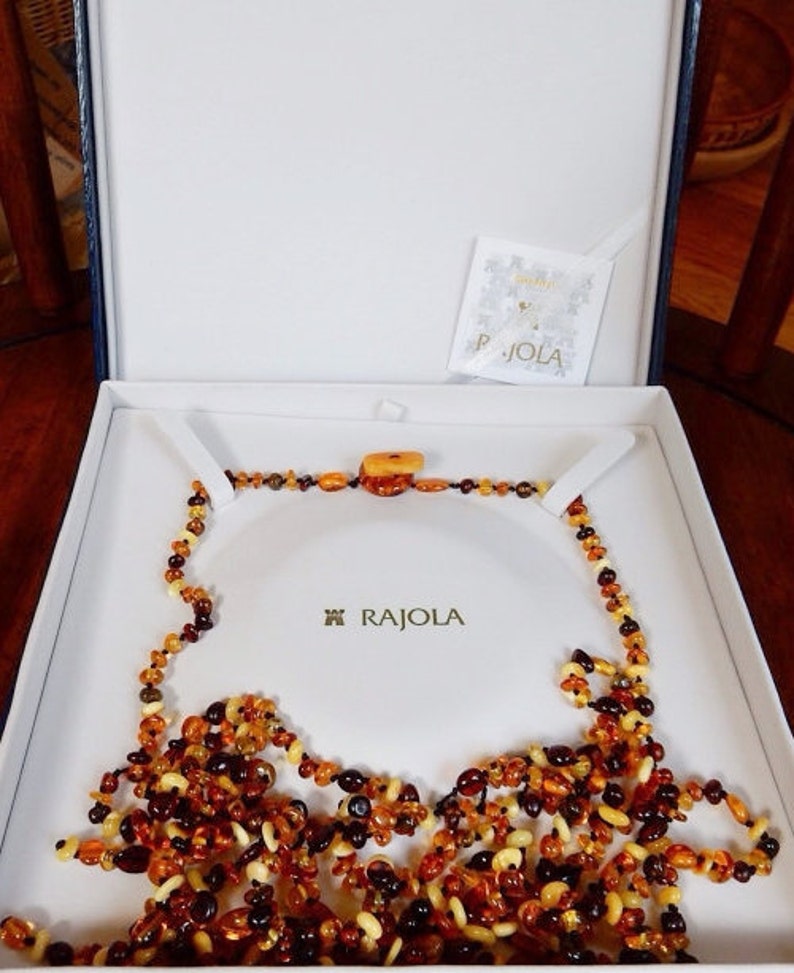 1980s Statement Necklace Boho Gift For Her Rajola Bib Necklace Autumn Wedding Vintage Amber Beaded Necklace Designer Jewelry