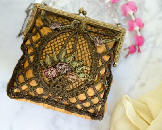 Antique Victorian Purse - Downton Abbey Gift For … - image 2