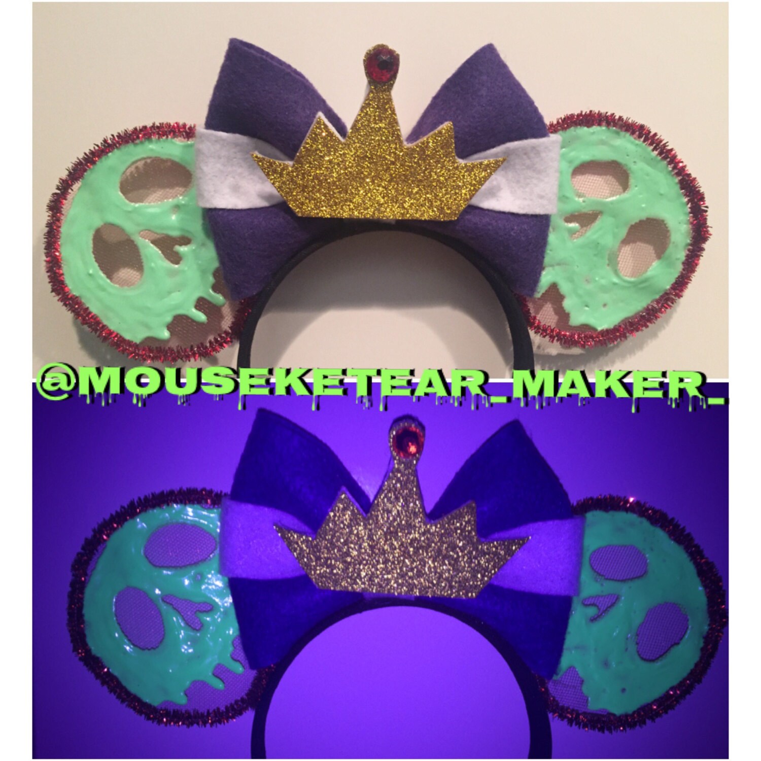 Sheer Evil Queen Minnie Mouse Ears Etsy