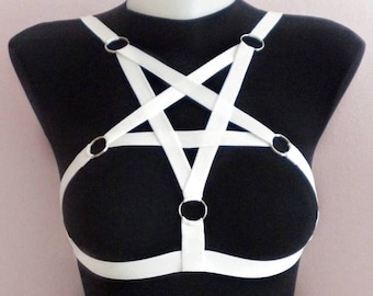 White Dolly Pentagram Harness