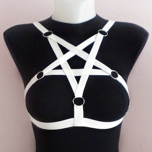 White Dolly Pentagram Harness image 1