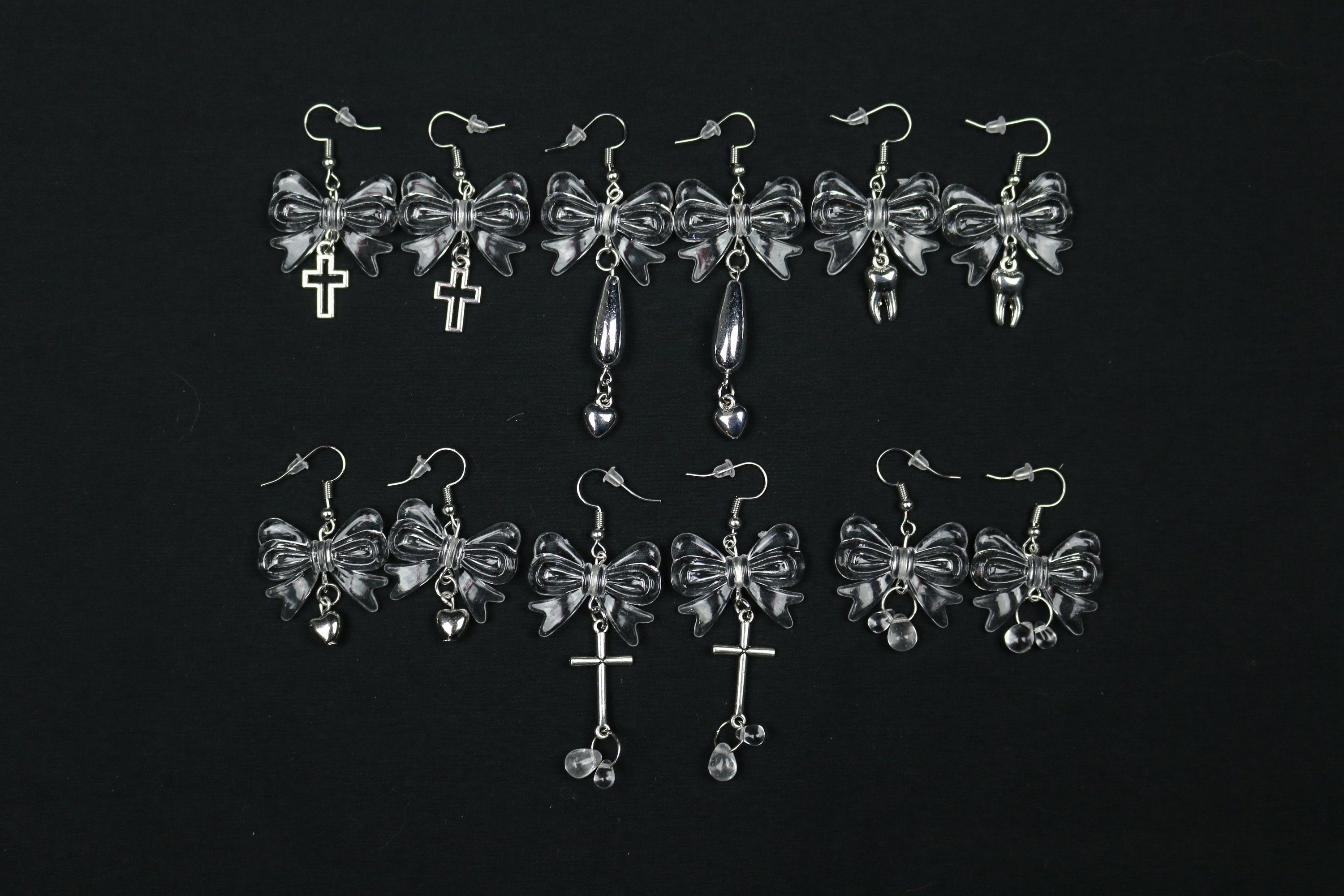 【Monday Edition】24SS CLEAR PULL BOW EARRINGS Clear Bow Earrings (limited) - Etsy