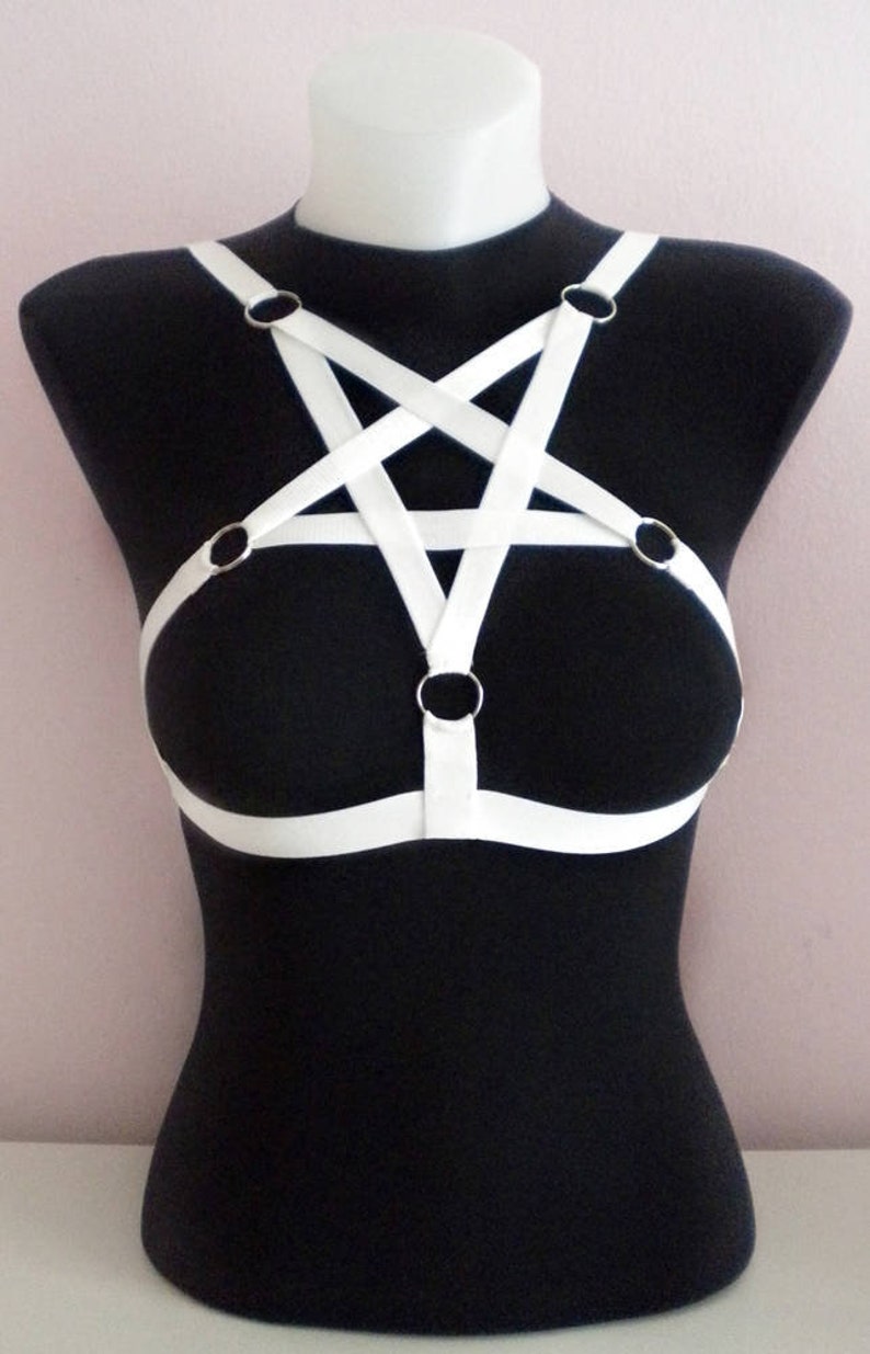 White Dolly Pentagram Harness image 1