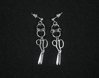 Scissor Chainmaille Earrings