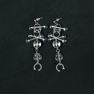 Clear piercing earrings