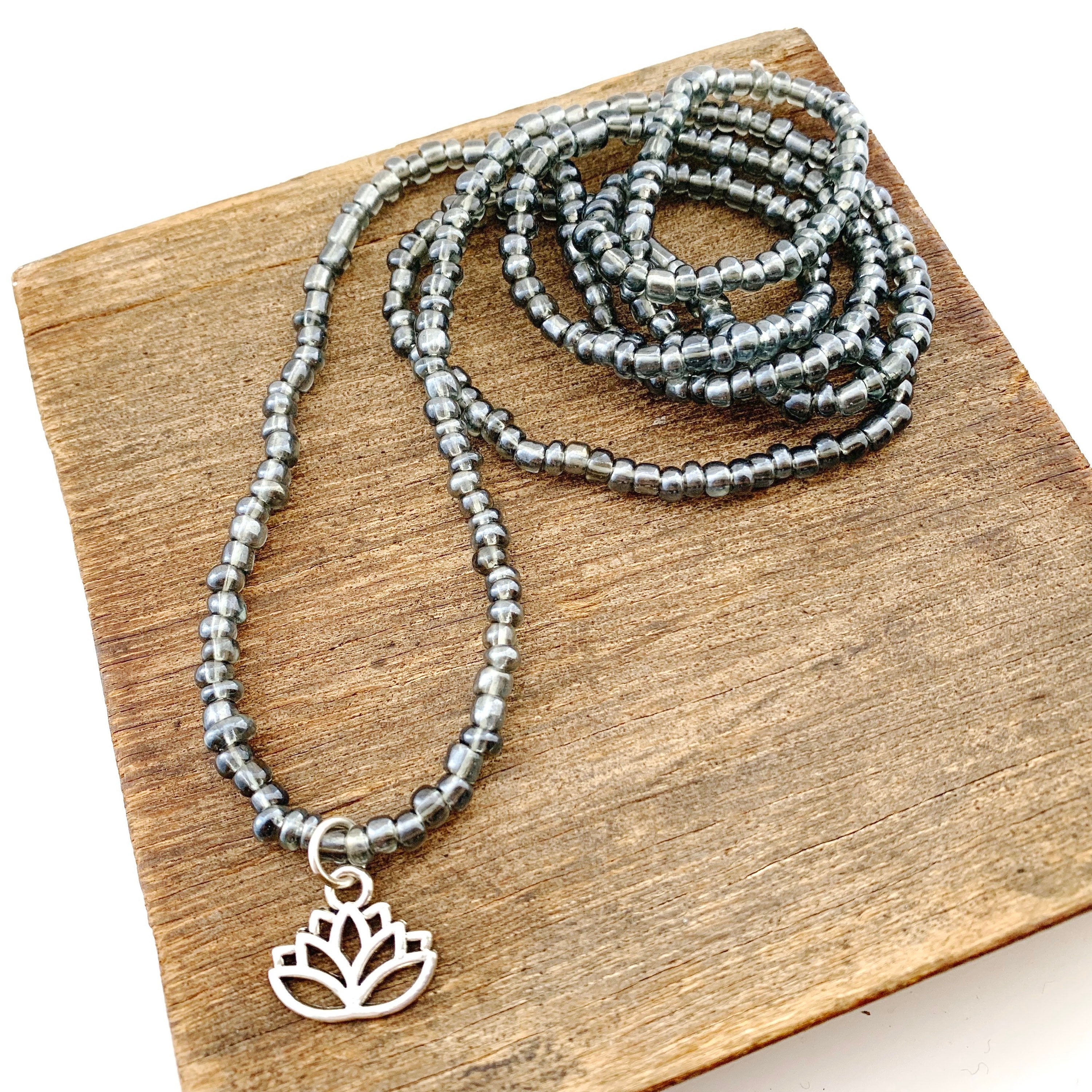 Long Bead Necklace Long Seed Bead Necklace Seed Bead Etsy