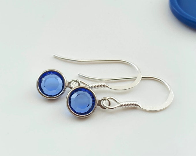 September birthstone, september birthstone earrings, september earrings, sapphire birthstone jewellery, sapphire birthstone earrings,