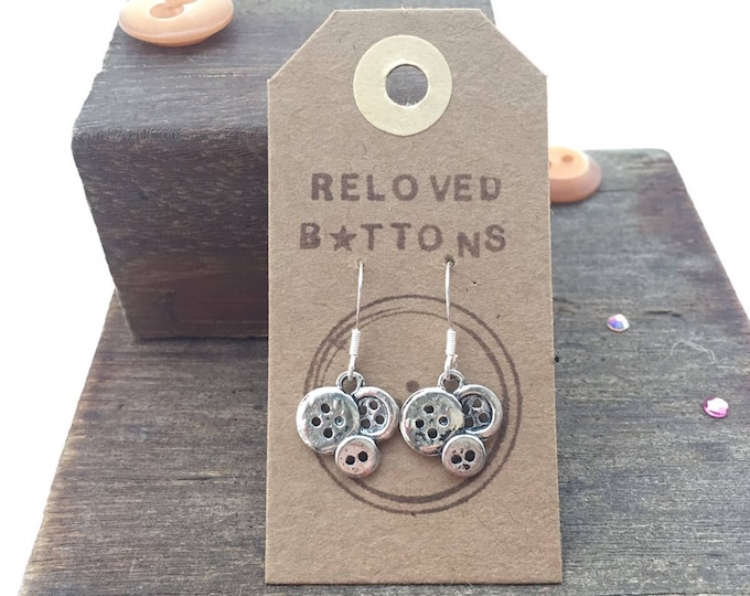 Triple Button Earrings