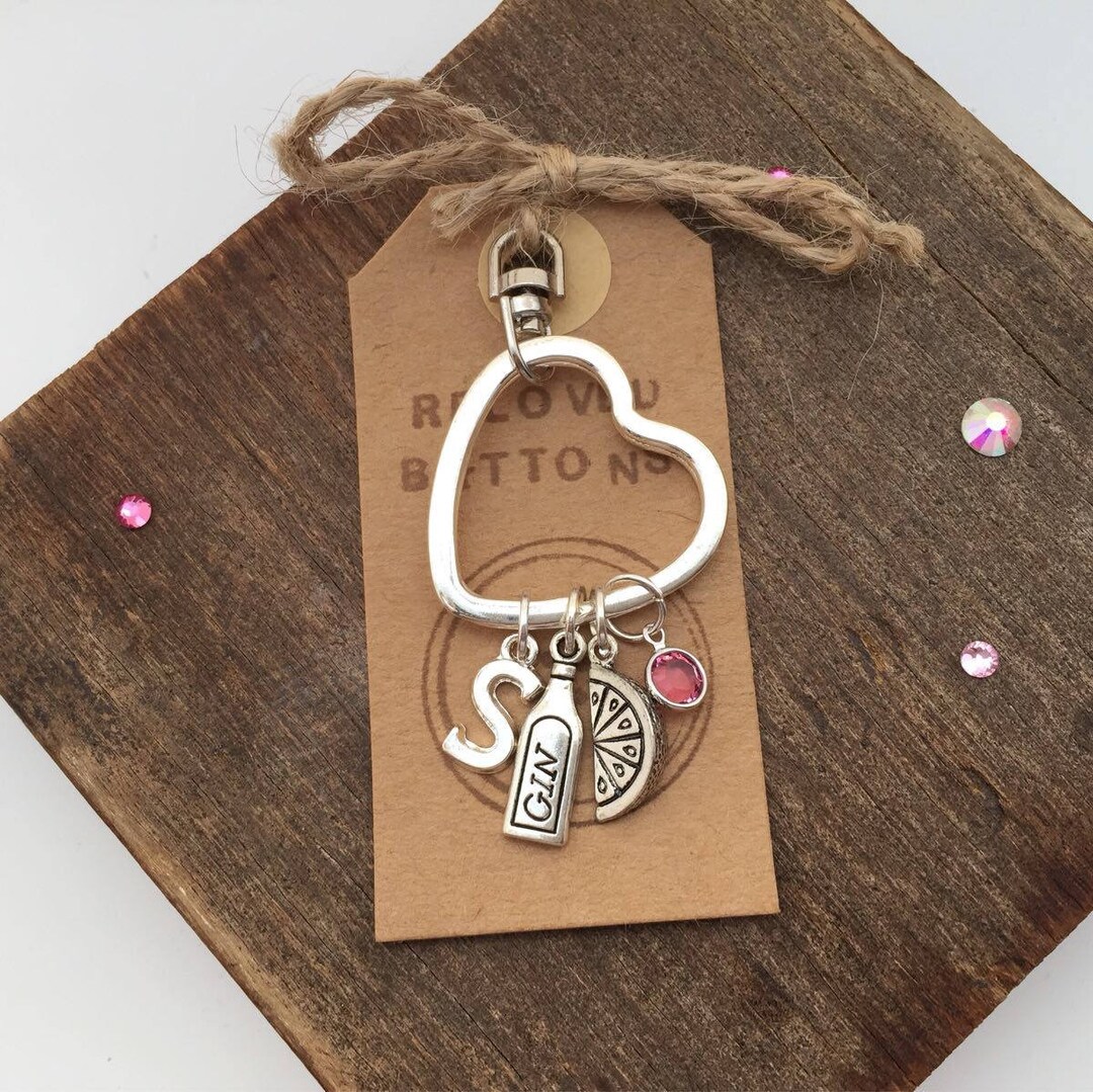 Gin Keyring Personalised Gift Personalised Keyring Etsy UK