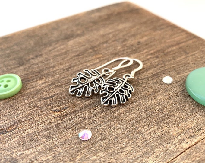 Monstera Leaf Earrings