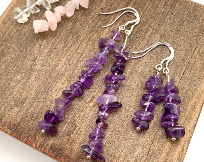 Gemstone Crystal Earrings