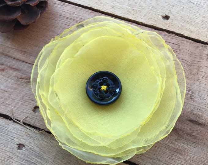 Yellow Flower Pin Brooch