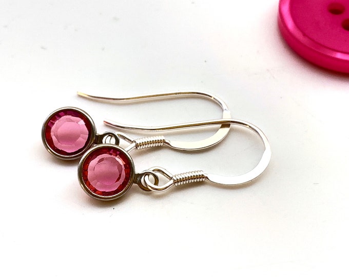 October birthstone, birthstone earrings, october birthstone jewellery, october birthday gift, october birthday, rose birthstone,