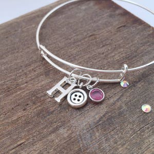 Add on charm, add on initial, add in item, initial charm, silver initial charm, letters, alphabet, personalised, personalized, findings, image 4